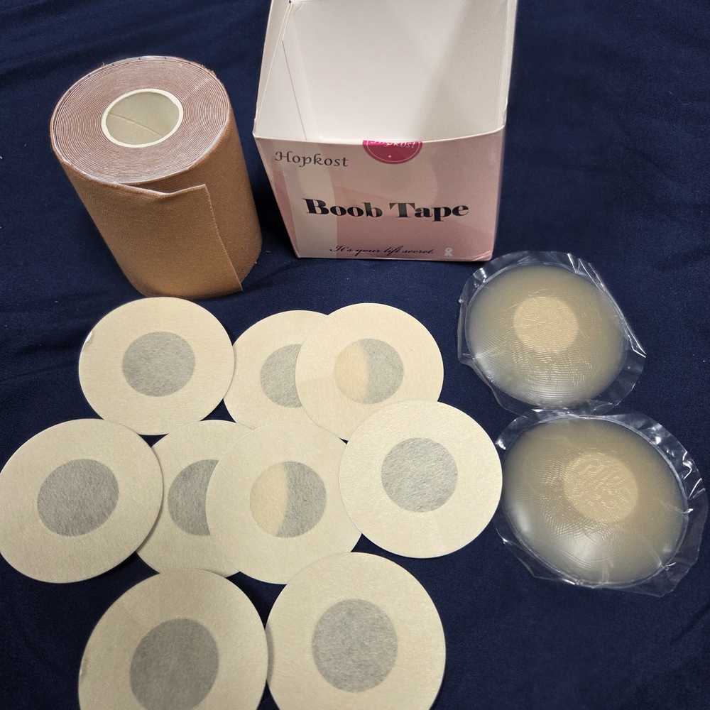 Beige Boob Tape & Nipple Covers - Skin Tone Adhesive Support